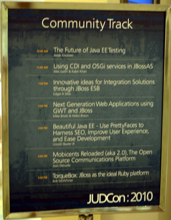 JUDCon 2010 Community Track
